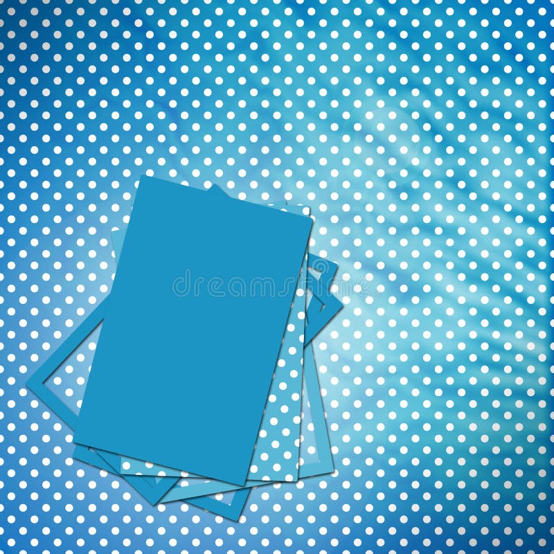 Congratulation blue card with sheets for design
