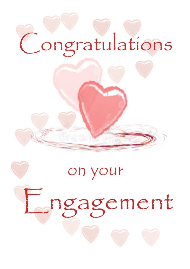 Congratulation on Your Engagement Card Stock Illustration ...