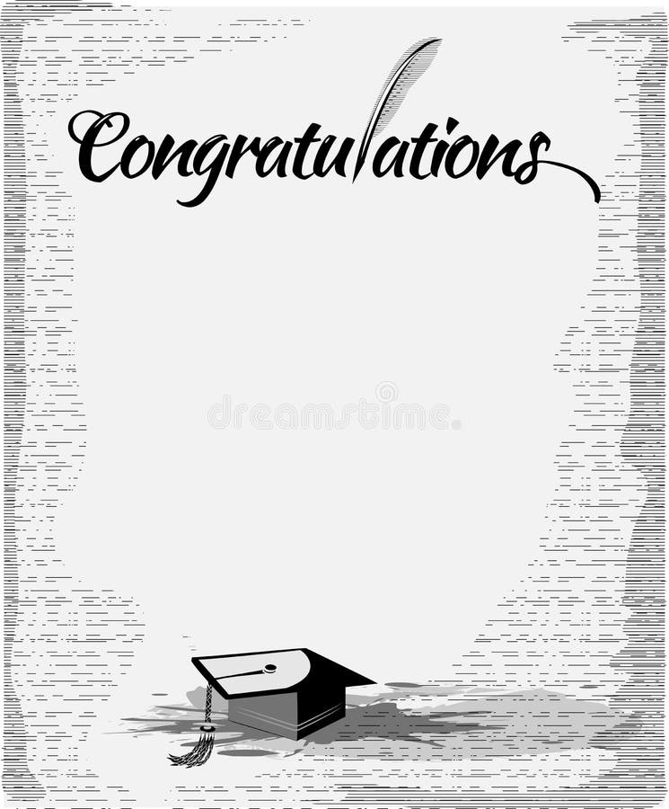 Graduation concept with Congratulations text. stock illustration