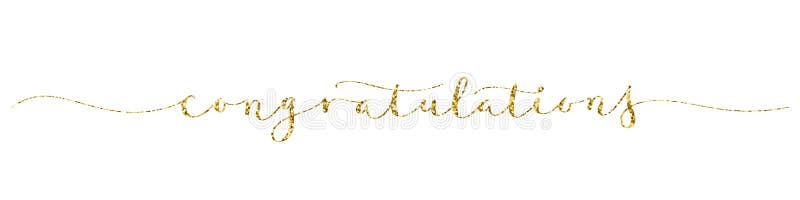 Congratulazioni per il banner calligrafico pennello d'oro