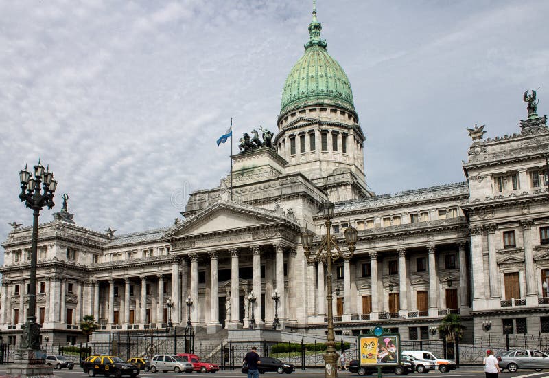 Congres dat Buenos aires Argentinië bouwt royalty-vrije stock afbeeldingen Congres dat Buenos aires Argentinië bouwt royalty-vrije stock afbeeldingen