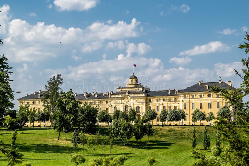 Congres Palace-Constantine Palace in Strelna on a sunny summer d