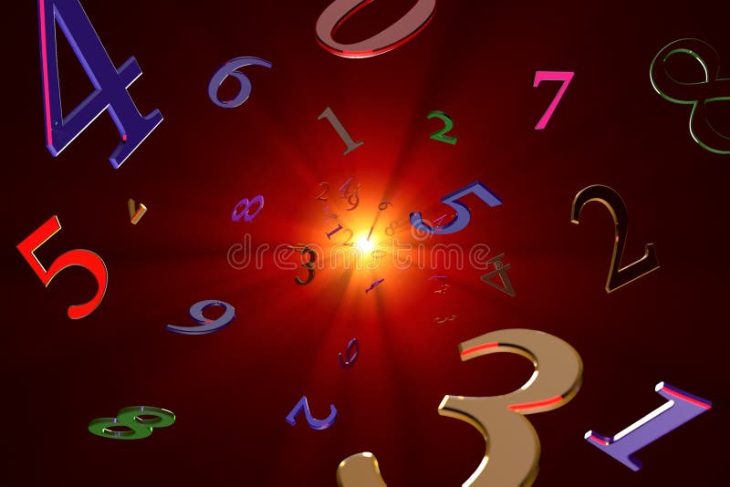 Conhecimento mágico sobre números (numerologia). ilustração do vetor Conhecimento mágico sobre números (numerologia). ilustração do vetor