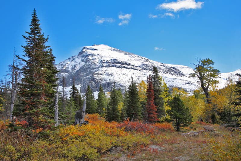 Conic huge snow mountain