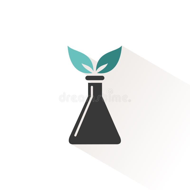 Conical Flask Icon. Erlenmeyer Laboratory Instrument. Vector