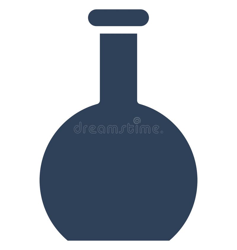 Conical Flask Isolated Vector Icon that Can Easily Modify or Edit