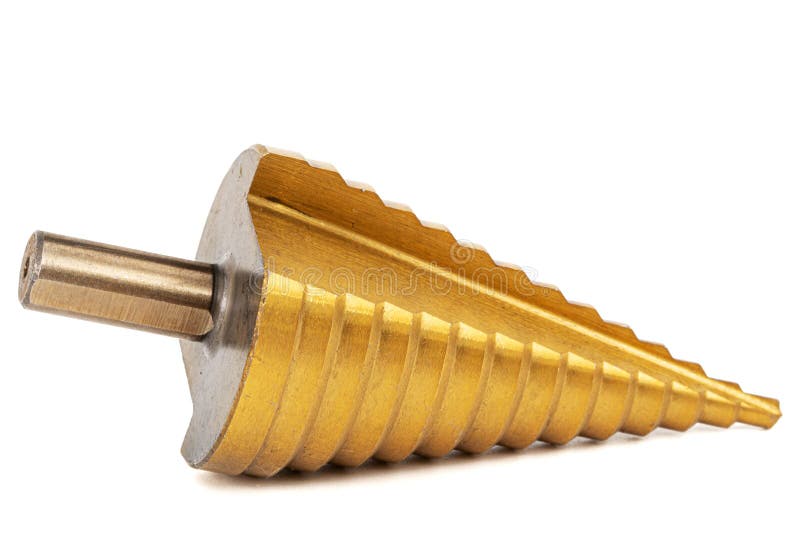 Conical Step Drill for Drilling Holes of Different Diameters, Isolated