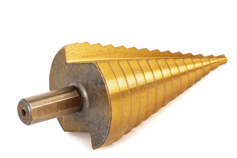 Conical Step Drill for Drilling Holes of Different Diameters, Isolated