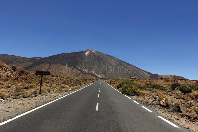 The conical volcano Mount Teide or El Teide