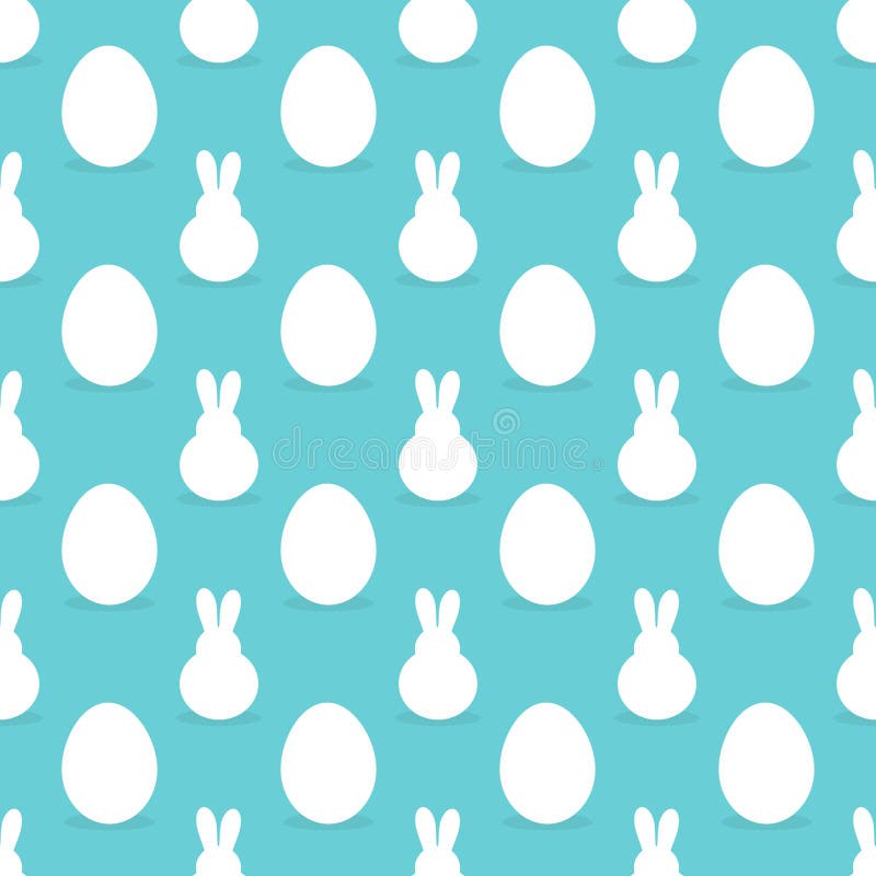 Coniglietti di pasqua e modello blu samless delle uova royalty illustrazione gratis Coniglietti di pasqua e modello blu samless delle uova royalty illustrazione gratis