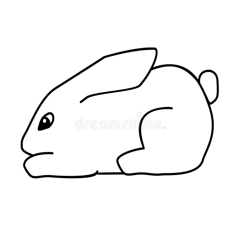 Coniglietto di pasqua piccolo sveglio Illustrazione di vettore isolata su fondo royalty illustrazione gratis Coniglietto di pasqua piccolo sveglio Illustrazione di vettore isolata su fondo royalty illustrazione gratis
