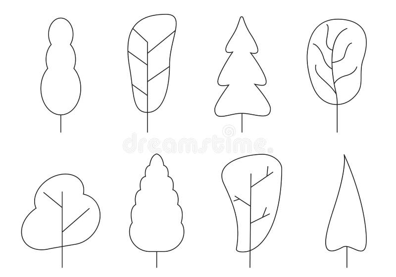 vegetação árvore folhagem floresta natureza desenho 2521452 Vetor no  Vecteezy