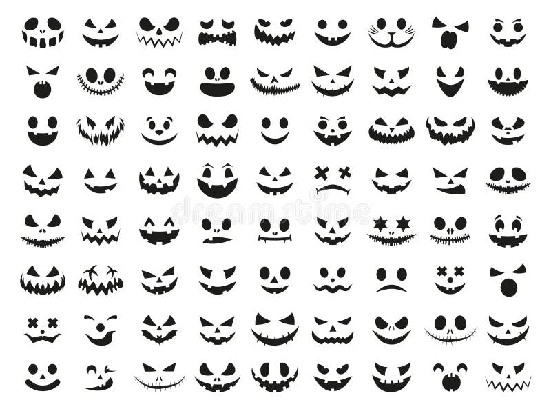 Cara assustadora do halloween - ícones de dia das bruxas grátis