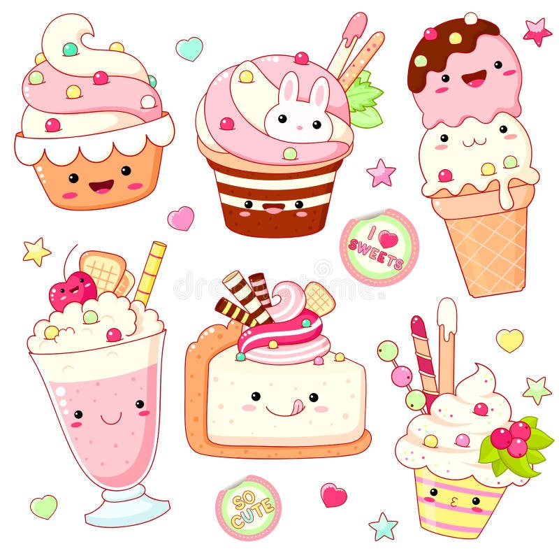 Desenho de Sundae kawaii pintado e colorido por Usuário não