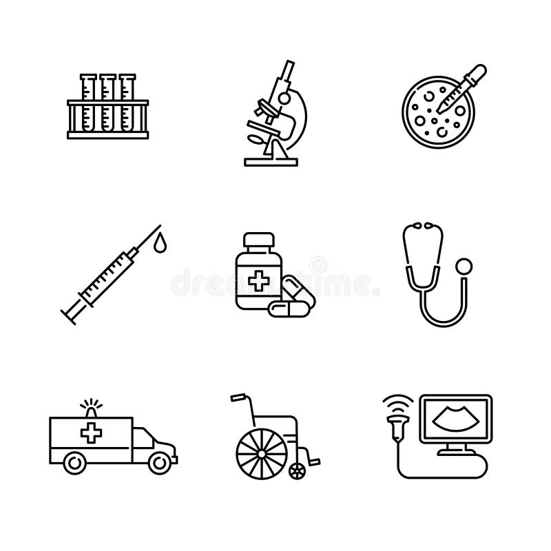 Baixar Vetor De Ícones De Equipamento E Medicina De Ferramentas De Cirurgia