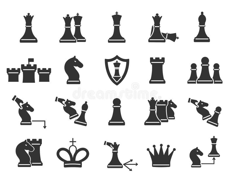 Desenho Vetorial Do ícone Do Rei Do Xadrez Com Símbolos Coloridos Vetor PNG  , Desafio, Vitória, Sucesso Imagem PNG e Vetor Para Download Gratuito