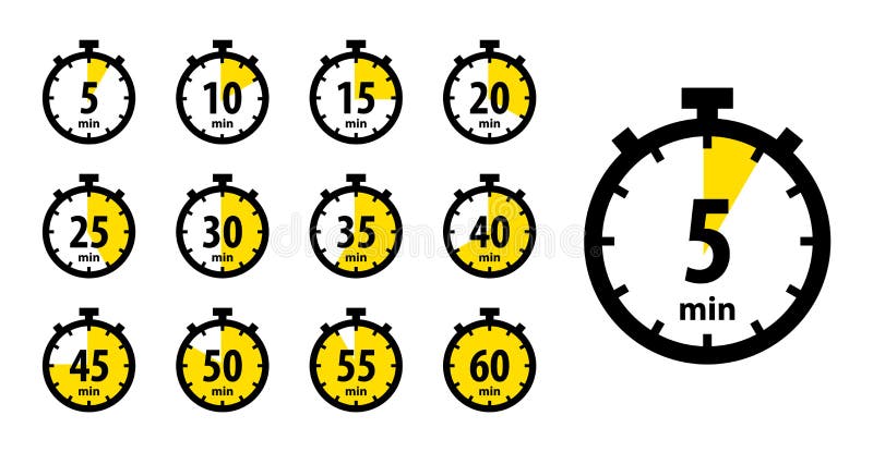 45 Segundos ícone Do Despertador De 45 Minutos Ou 9 Horas Verde E Preto  Ilustração Stock - Ilustração de alarme, temporizador: 195343271