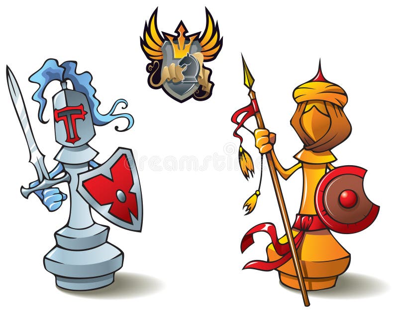 Conjunto de ajedrez: Obispos ilustración del vector Conjunto de ajedrez: Obispos ilustración del vector