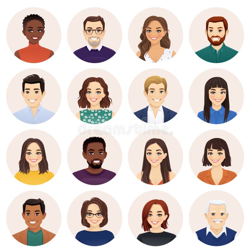 Vetores de Avatar De Kawaii Conjunto De Pessoas Com Expressão e mais  imagens de Adulto - Adulto, Avatar, Barba - iStock