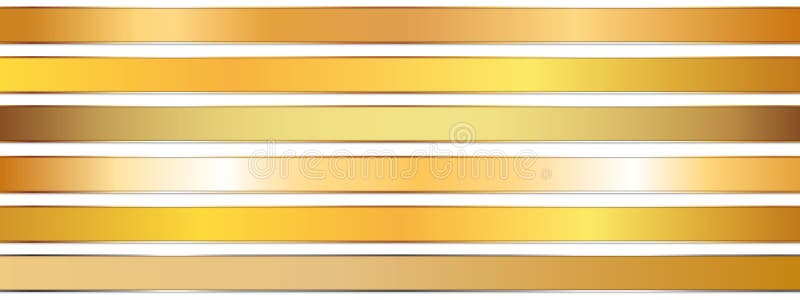 Conjunto de banners de cinta dorada
