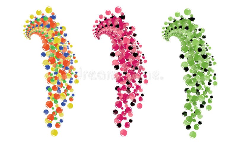 Conjunto de bolhas coloridas ilustração do vetor Conjunto de bolhas coloridas ilustração do vetor