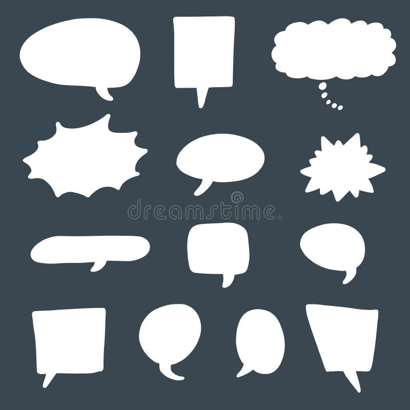 Conjunto de bolhas de fala ilustração do vetor Conjunto de bolhas de fala ilustração do vetor