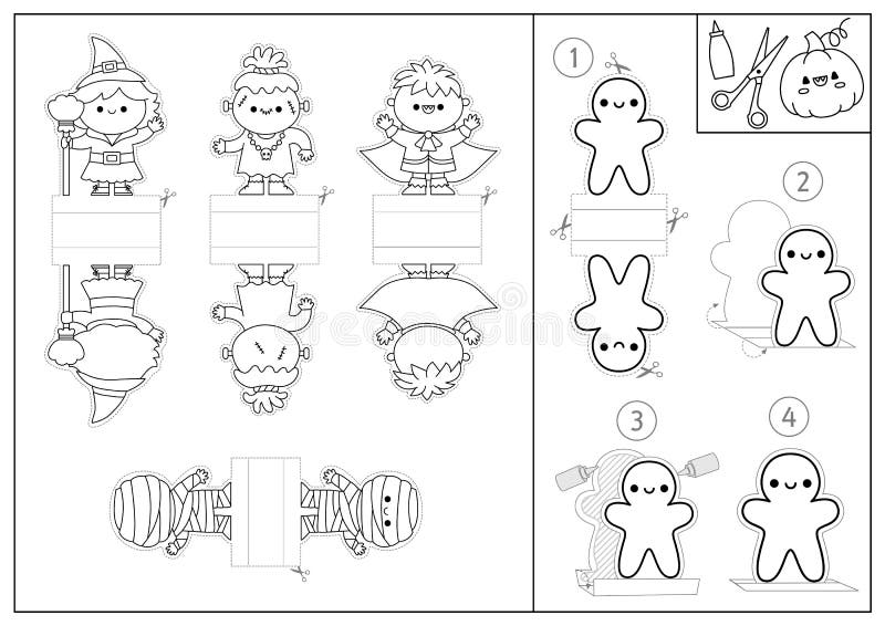 jogo de tabuleiro de halloween com castelo assustador e crianças fofas. jogo  de tabuleiro educacional com