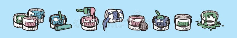 Conjunto De Botes De Pintura Icono De Dibujos Animados Plantilla De Diseño Con Varios Modelos. Ilustración Vectorial Aislada Sobre Ilustración del Vector - Ilustración de colorido, pintura: 211178112 Conjunto De Botes De Pintura Icono De Dibujos Animados Plantilla De Diseño Con Varios Modelos. Ilustración Vectorial Aislada Sobre Ilustración del Vector - Ilustración de colorido, pintura: 211178112