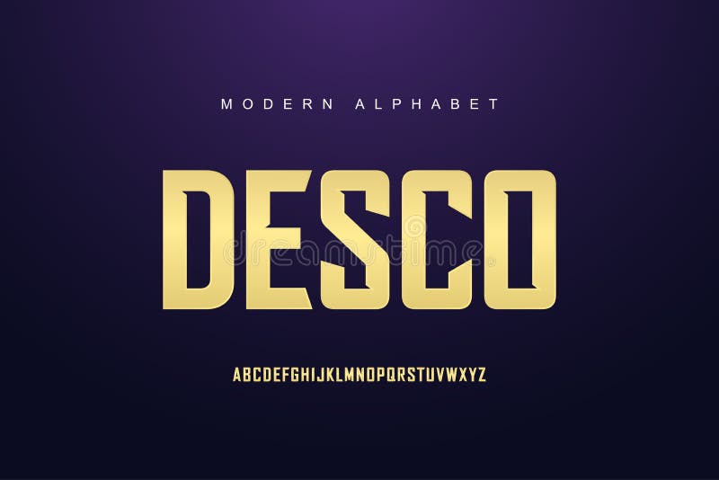 Conjunto de caracteres alfabético dourado elegante. fonte de exibição do estilo moderno de tipografia. vetor premium