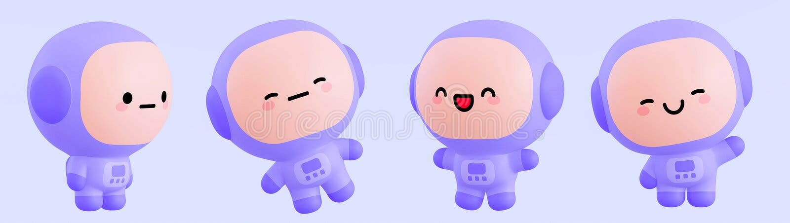 Pequena Personagem Kawaii Engraçada. Ilustração De Desenho 3d De Uma Garota  Bonita De Desenho Em Um Pano De Fundo Azul Ilustração Stock - Ilustração de  azul, jogo: 243403156