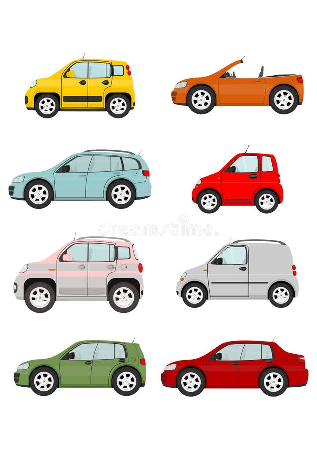 Conjunto de coches de la historieta libre illustration Conjunto de coches de la historieta libre illustration