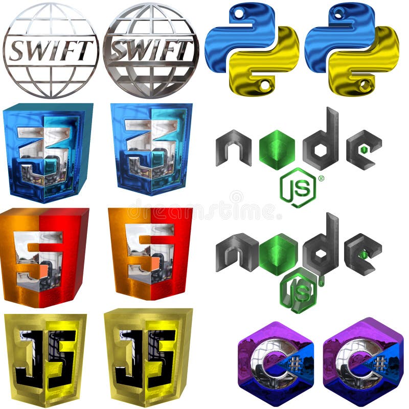 Conjunto De Colecciones Fondo De Iconos Y Símbolos 2d 3d De C Lenguajes ...