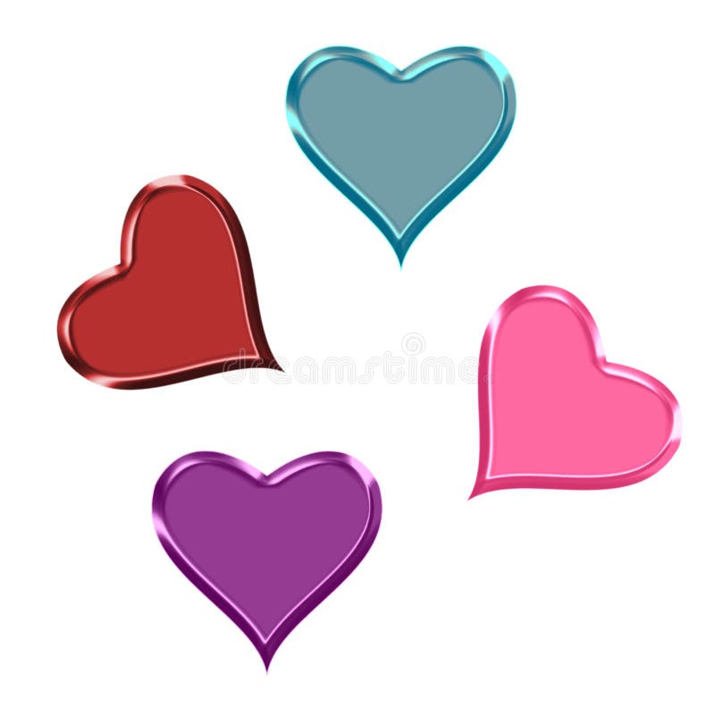 Conjunto de corazones ilustración del vector Conjunto de corazones ilustración del vector