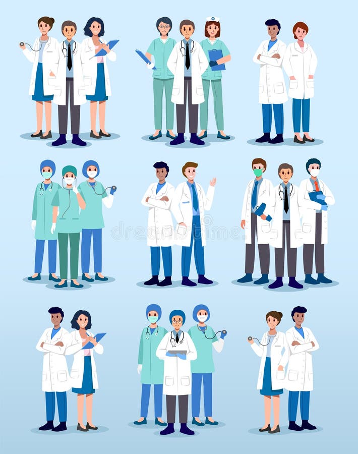 Vetores de Equipe Médica Médicos E Auxiliar De Enfermagem Personagens De  Desenhos Animados Vetor e mais imagens de Adulto - iStock