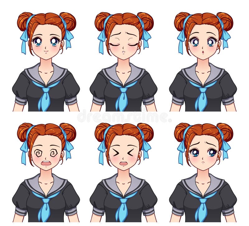 Conjunto De Expressões De Estilo De Anime De Desenho Animado Olhos  Diferentes, Boca, Sobrancelhas Ilustração do Vetor - Ilustração de jogo,  boca: 158745658