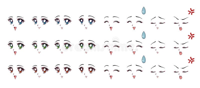 Vetores de Olhos De Anime Olhos Vermelhos Em Fundo Preto E Branco