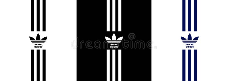 Conjunto De Fondo De Adidas. Adidas Original. Marcas De Ropa Deportiva.  Logo De La Compañía De Material Deportivo Y De Ropa Deport Foto editorial -  Ilustración de equipo, fondo: 222305871