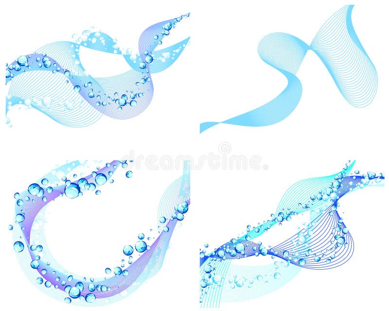 Conjunto de fondos del vector del agua libre illustration Conjunto de fondos del vector del agua libre illustration