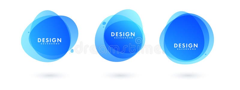 Conjunto de formas vectoriales redondeadas y coloridas Banderas de vector abstractos Elementos de diseño ilustración vectorial stock de ilustración