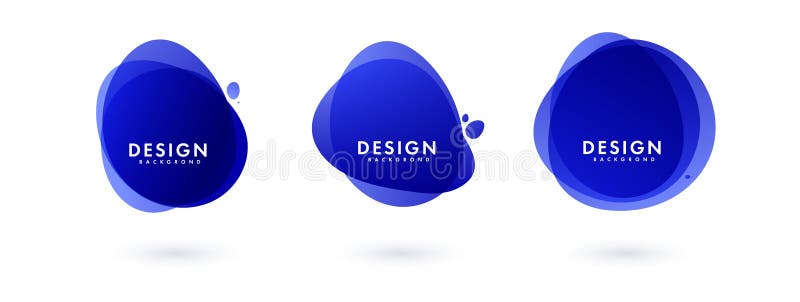 Conjunto de formas vectoriales redondeadas y coloridas Banderas de vector abstractos Elementos de diseño ilustración vectorial libre illustration
