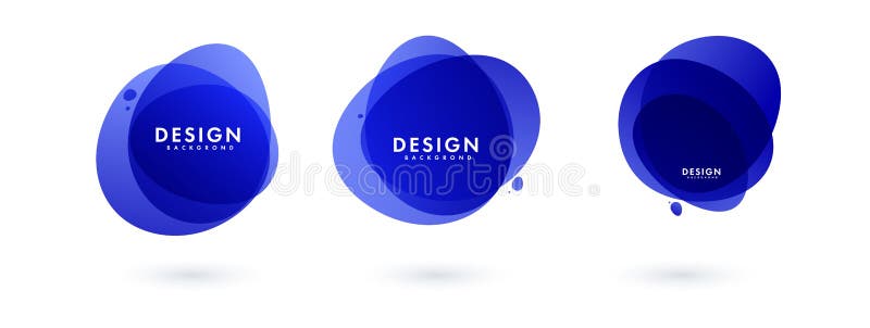 Conjunto de formas vectoriales redondeadas y coloridas Banderas de vector abstractos Elementos de diseño ilustración vectorial stock de ilustración