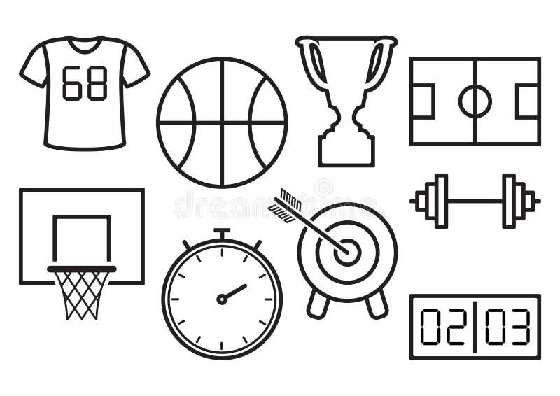 Conjunto de iconos del deporte Ilustración del vector libre illustration Conjunto de iconos del deporte Ilustración del vector libre illustration