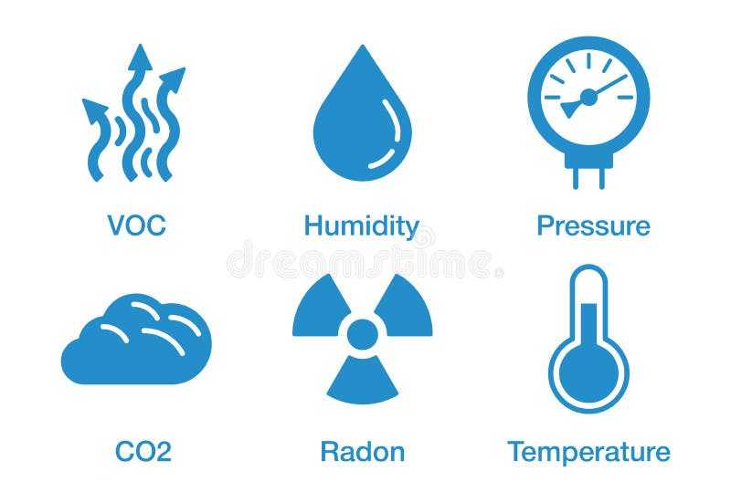 Medidor de gases Radon, CO2, TVOC temperatura, humedad y presion