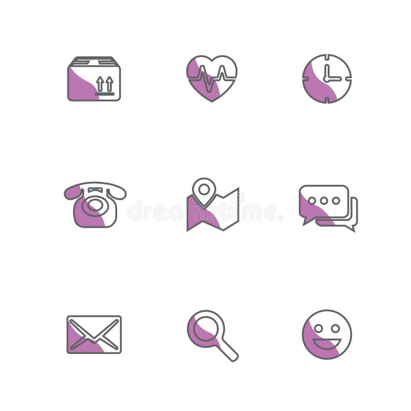 Conjunto de iconos del vector ilustración del vector Conjunto de iconos del vector ilustración del vector