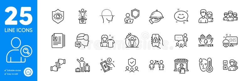 Conjunto de iconos de esquema. documentos cv de podio ganador e iconos de camisa limpia. aplicación de sitio web. vector libre illustration