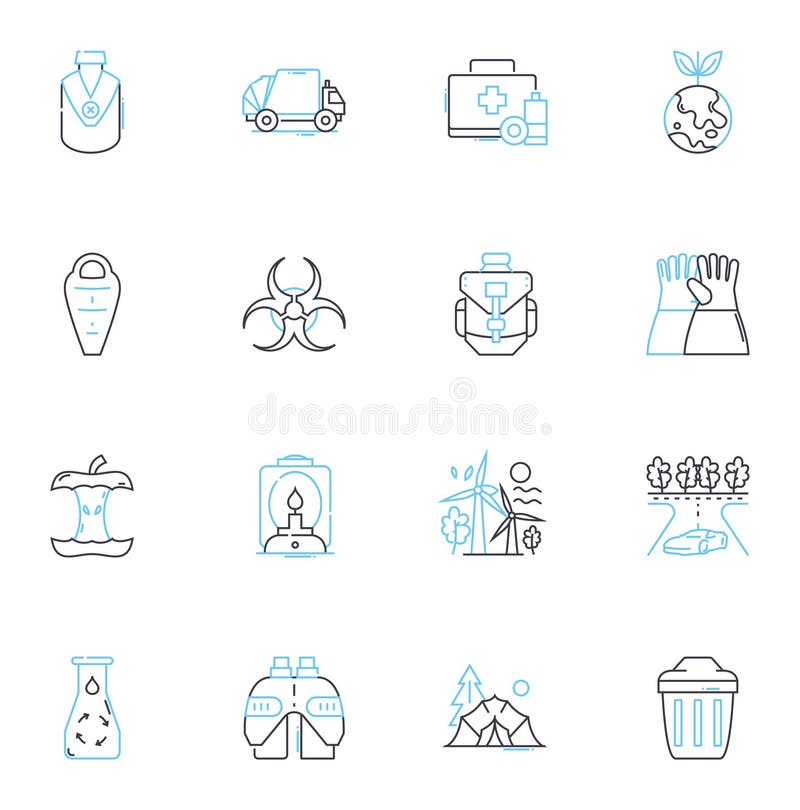 Sustainable business linear icons set. Green, Eco-friendly, Renewable, Biodiversity, Carbon-neutral, Circular, Conservation vector symbols and line concept signs. Cradle-to-cradle,Ethical,Fairtrade illustration. Sustainable business linear icons set. Green, Eco-friendly, Renewable, Biodiversity, Carbon-neutral, Circular, Conservation vector symbols and line concept signs. Cradle-to-cradle,Ethical,Fairtrade illustration