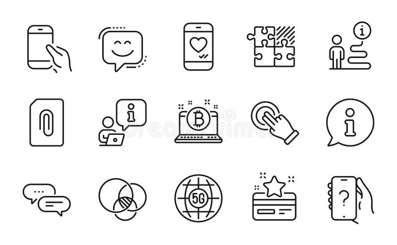 Conjunto de iconos de tecnología. icono incluido como tarjeta de fidelización bitcoin 5g internet. vector stock de ilustración
