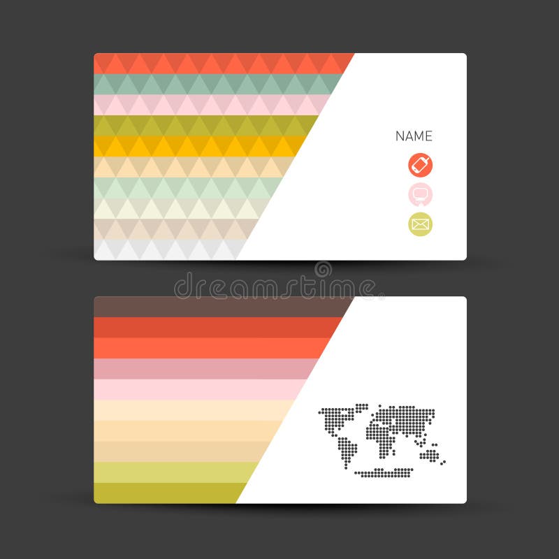 Conjunto de la tarjeta de visita libre illustration Conjunto de la tarjeta de visita libre illustration