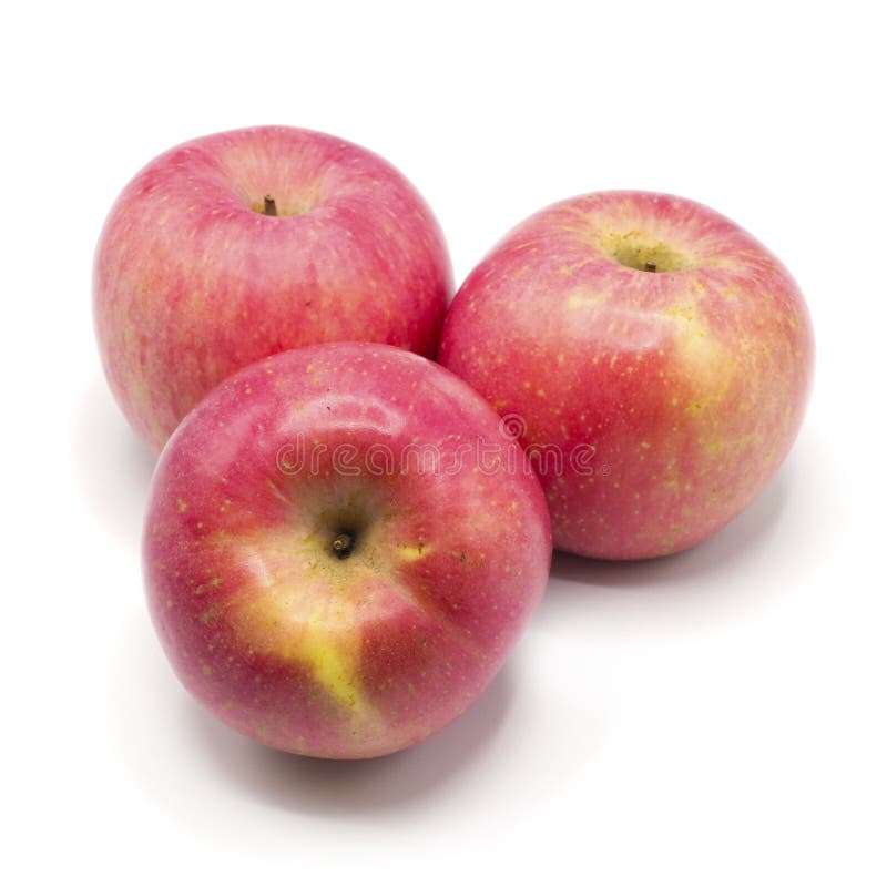 Fresh fruits, Set of 3 apples on white background. Spot focus. Fresh fruits, Set of 3 apples on white background. Spot focus