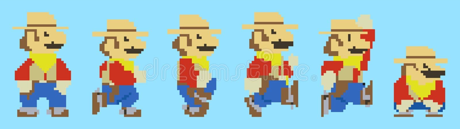 Set of Fire Mario Moves, Art of Super Mario World Classic Video Game, Pixel  Design Vector Illustration Editorial Photo - Illustration of nintendo,  motion: 213002321